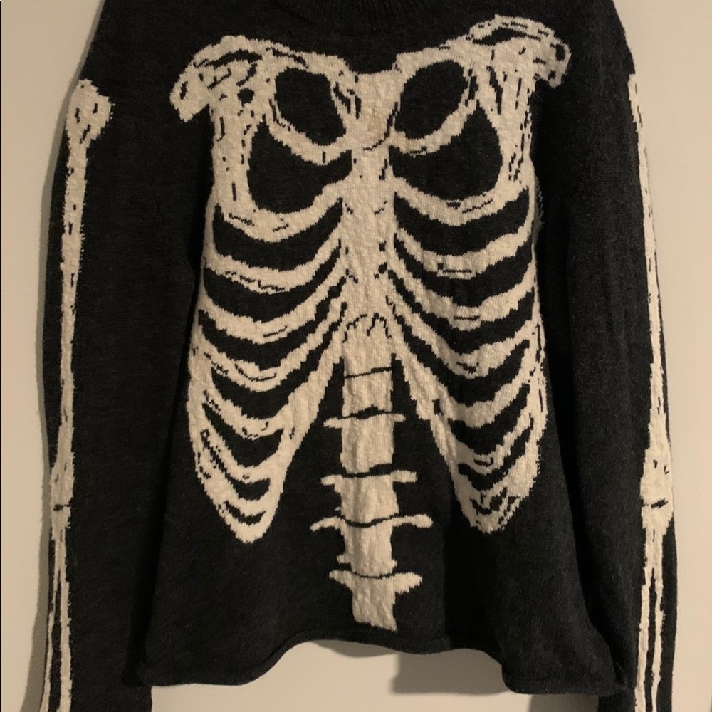 Saint Laurent Paris skeleton jacquard wool sweater - Picture 7 of 11